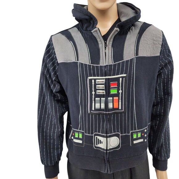 Disney Store Darth Vader Hoodie Costume Sweatshirt Men's Small - Picture 2 of 10